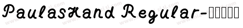 PaulasHand Regular字体转换